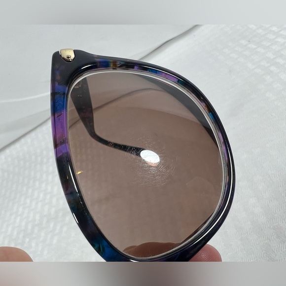 5007: Coach HC8132 Confetti Purple Sunglasses w/ Case has some scratches - Picture 7 of 8